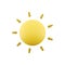 3d rendering sun icon. 3d render sunny weather icon. Sun