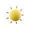 3d rendering sun icon. 3d render sunny weather icon. Sun