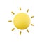 3d rendering sun icon. 3d render sunny weather icon. Sun