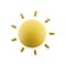 3d rendering sun icon. 3d render sunny weather icon. Sun