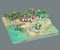 3d rendering of sunny beach.