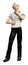 3D Rendering Teenager Boy on White