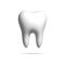 3D rendering teeth icon. Tooth icon realistic illustration. Vector.