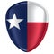 3d rendering of a Texas USA State flag icon