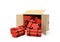 3d rendering of tnt dynamite sticks in carton box