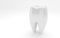 3d rendering of tooth on white background