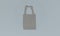 3D rendering of a tote bag isolated on a gray background