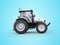 3d rendering tractor side view isolated on blue background with shadow