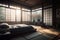 3d rendering of traditional japanese bedroom