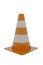3D rendering of a traffice cone on white