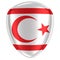 3d rendering of a Turkish Republic of Northern Cyprus flag icon