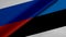 3D Rendering of two flags from Russian Federation and Republic of Estonia together with fabric texture, bilateral relations, peace