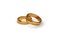 3D Rendering Two Realistic Couple Gold Wedding Ring