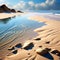 a 3d rendering of untouched summer sand capturing its natural allure trending on artstation