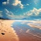 a 3d rendering of untouched summer sand capturing its natural allure trending on artstation