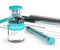 3d rendering of vaccine vial with syringe and prescription
