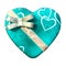 3D Rendering Valentine Chocolate Box on White