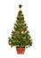 3D Rendering Victorian Christmas Tree on White