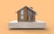 3d rendering of a villa free standing house isolated in empty space background