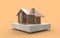 3d rendering of a villa free standing house isolated in empty space background