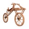 3D Rendering Vintage Bicycle on White