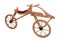 3D Rendering Vintage Bicycle on White