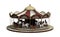 3D Rendering Vintage Carousel on White