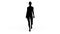 3D rendering of a walking woman silhouette