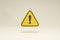 3D Rendering Warning sign and Traffic Icon Symbols Yellow Front View