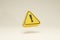 3D Rendering Warning sign and Traffic Icon Symbols Yellow Perspective View