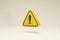 3D Rendering Warning sign and Traffic Icon Symbols Yellow Side View