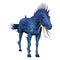 3D Rendering Water Horse on White