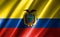 3D rendering of the waving flag Ecuador