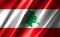 3D rendering of the waving flag lebanon