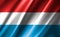 3D rendering of the waving flag Luxembourg