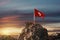 3d rendering of waving Swiss flag on rocky landscape to celebrate the national holiday of 1 august