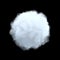 3d rendering of a white bulky cumulus cloud in shape of circle on a black background.