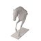 3D rendering of a white horse statue isolated on a white background