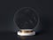 3d rendering of white marble pedestal isolated on black background, round gold frame, memorial board, cylinder steps, abstract