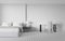 3d rendering of a white minimal scandinavian bedroom