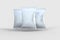 3d rendering, white packing bags with white background