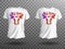 3D rendering of white t-shirts with bull heads and a HAPPY NEW YEAR 2021 text printed on them