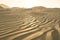 3d rendering, the wide desert, with stripes shapes