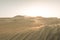 3d rendering, the wide desert, with stripes shapes
