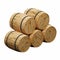 3D RENDERING OF WOODEN BARRELS