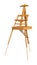 3D Rendering Wooden Easel on White