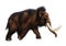 3D Rendering Woolly Mammoth on White