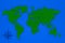 3d rendering world map of grass