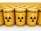 3D rendering Yellow radioactive barrels