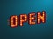 3d retro open sign.